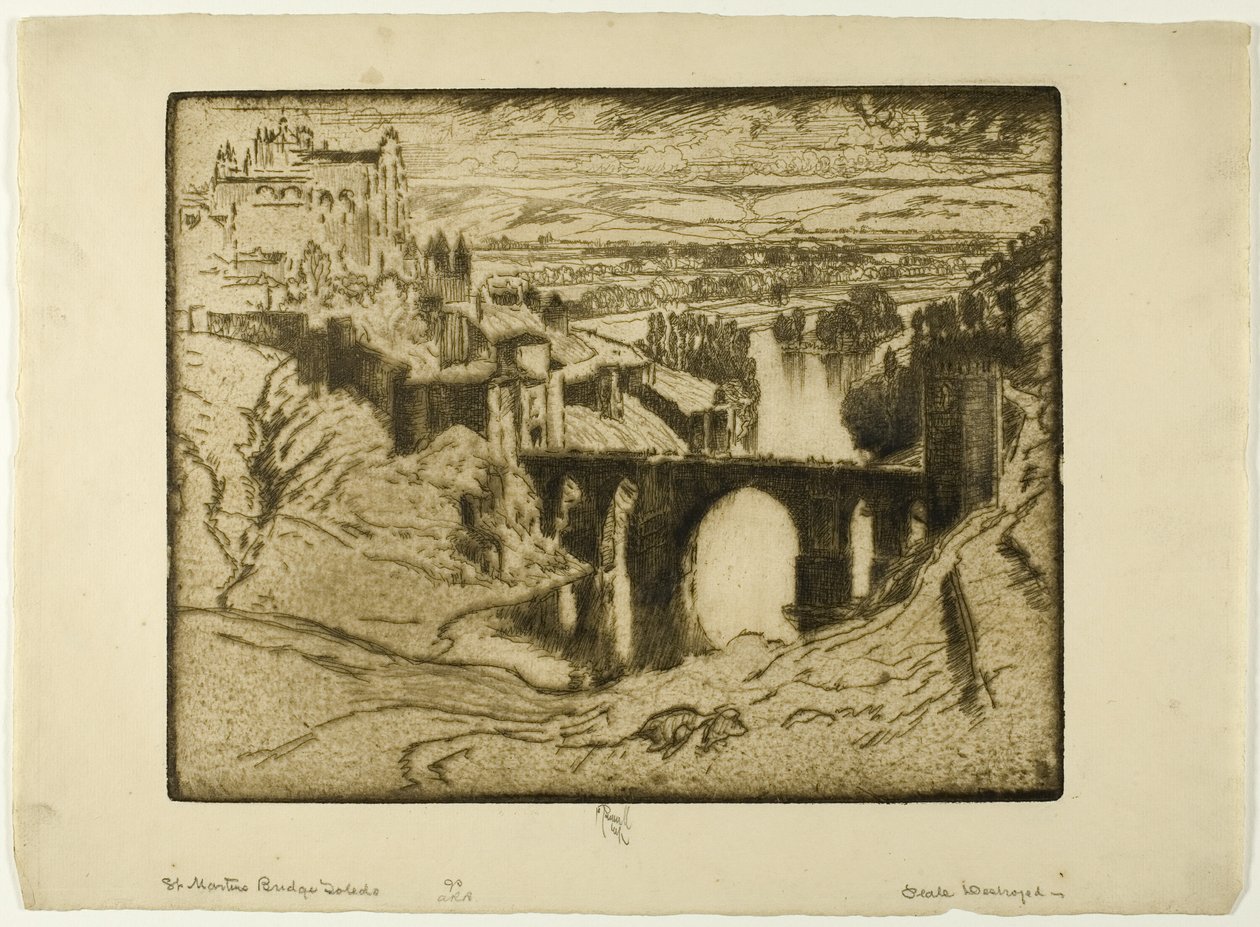 Ponte de São Martinho, Toledo de Joseph Pennell