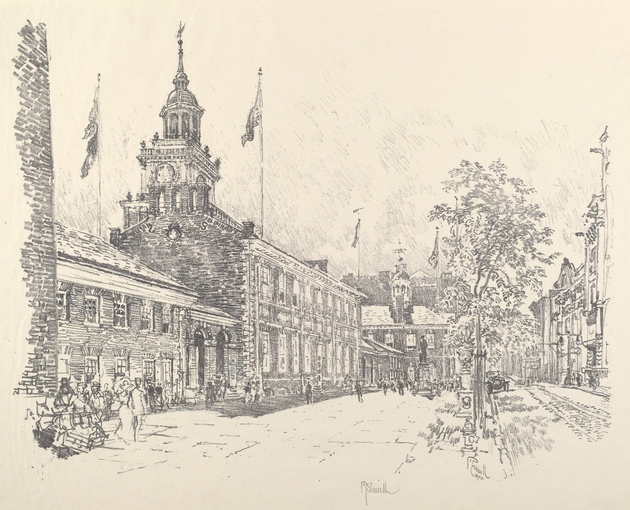 Edifícios do Estado, 1912. de Joseph Pennell