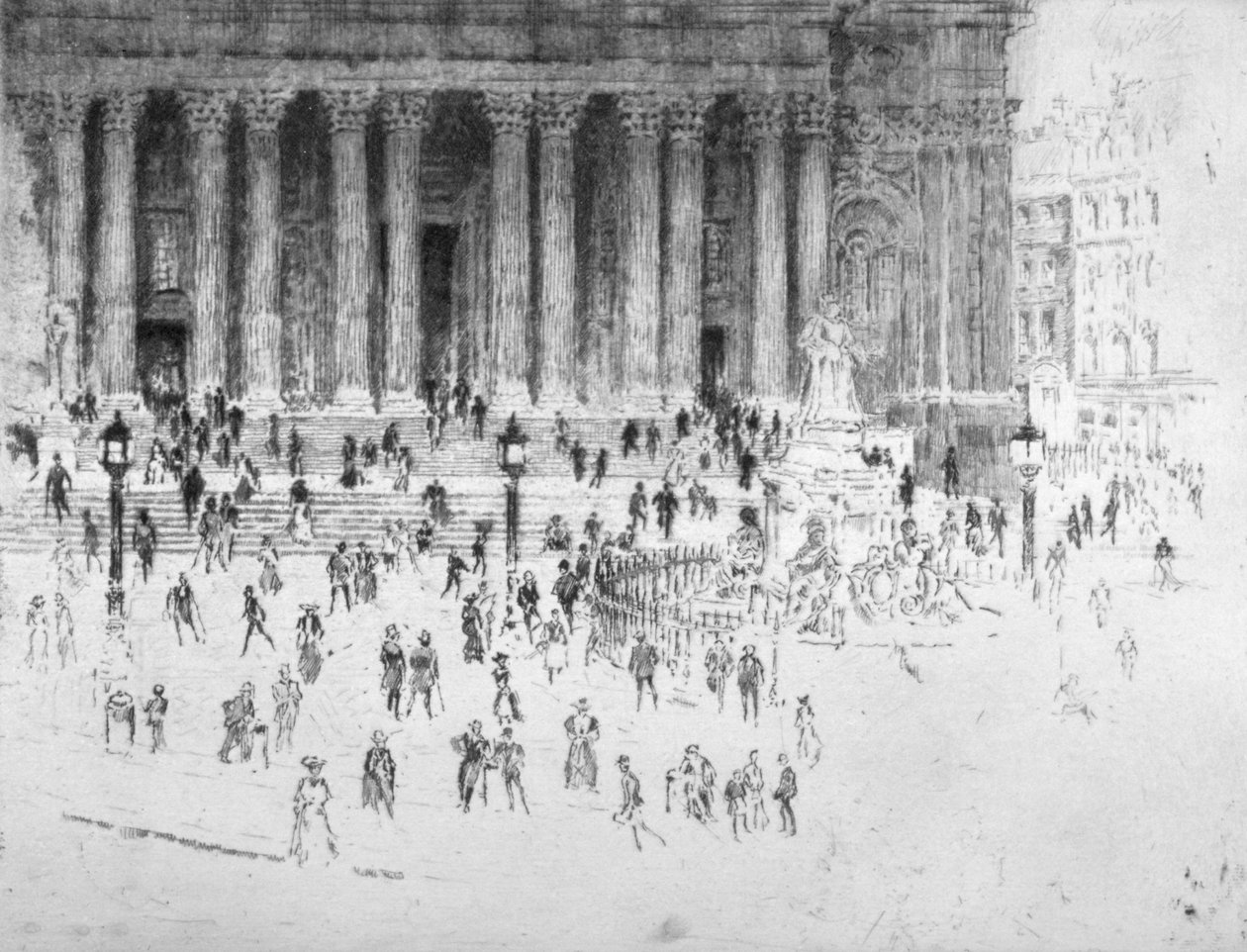 Passos fora da frente oeste da Catedral de St Paul