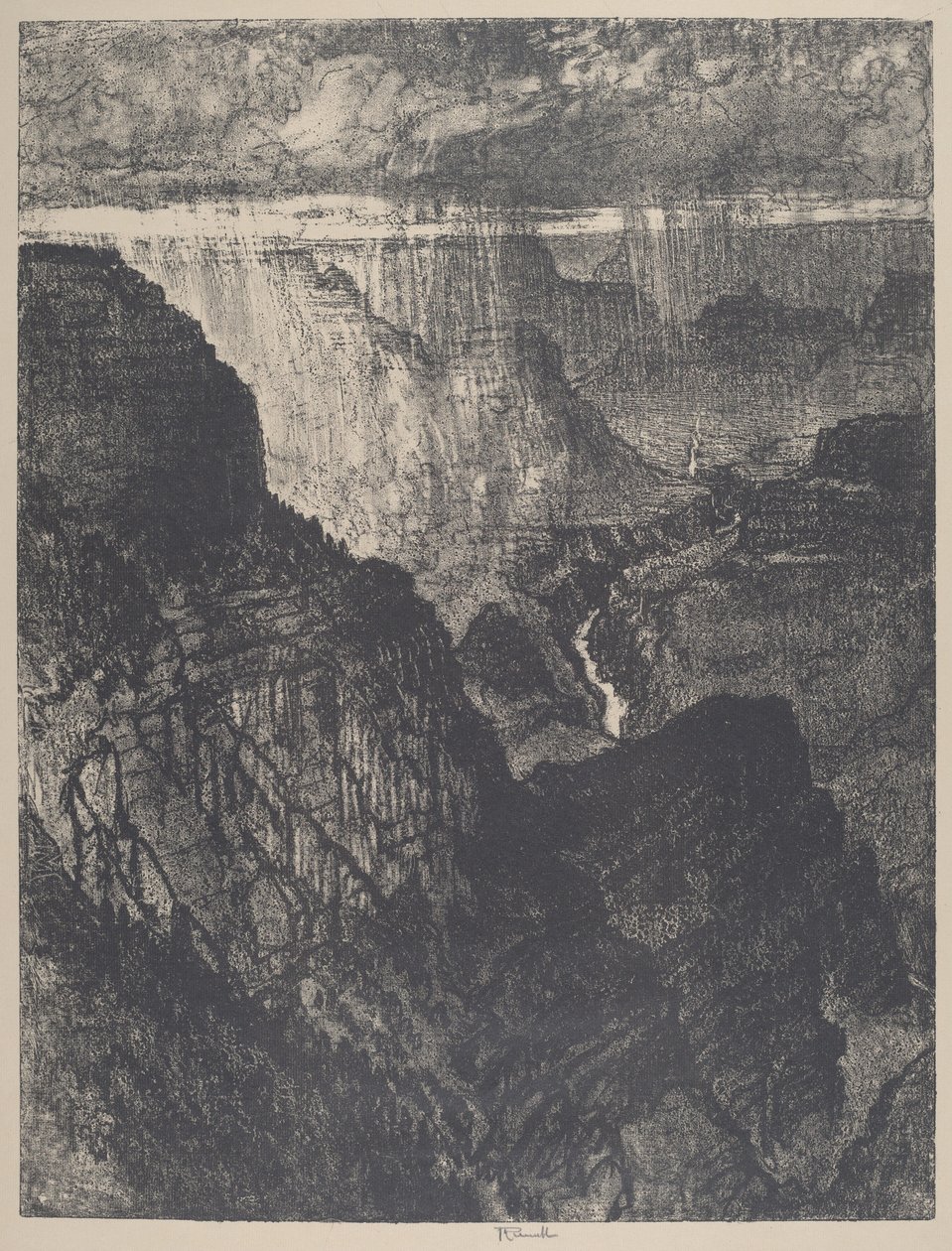 Tempestade no Grand Canyon de Joseph Pennell