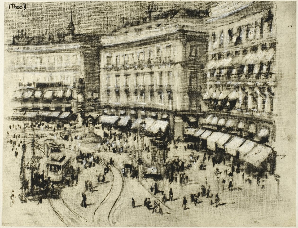 Dia de verão em Madri de Joseph Pennell