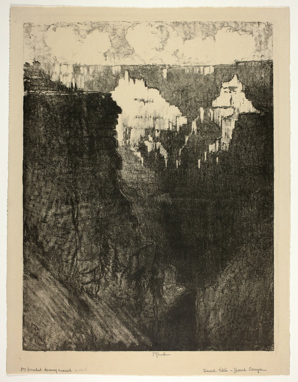 Cidades do pôr do sol, no Grand Canyon de Joseph Pennell