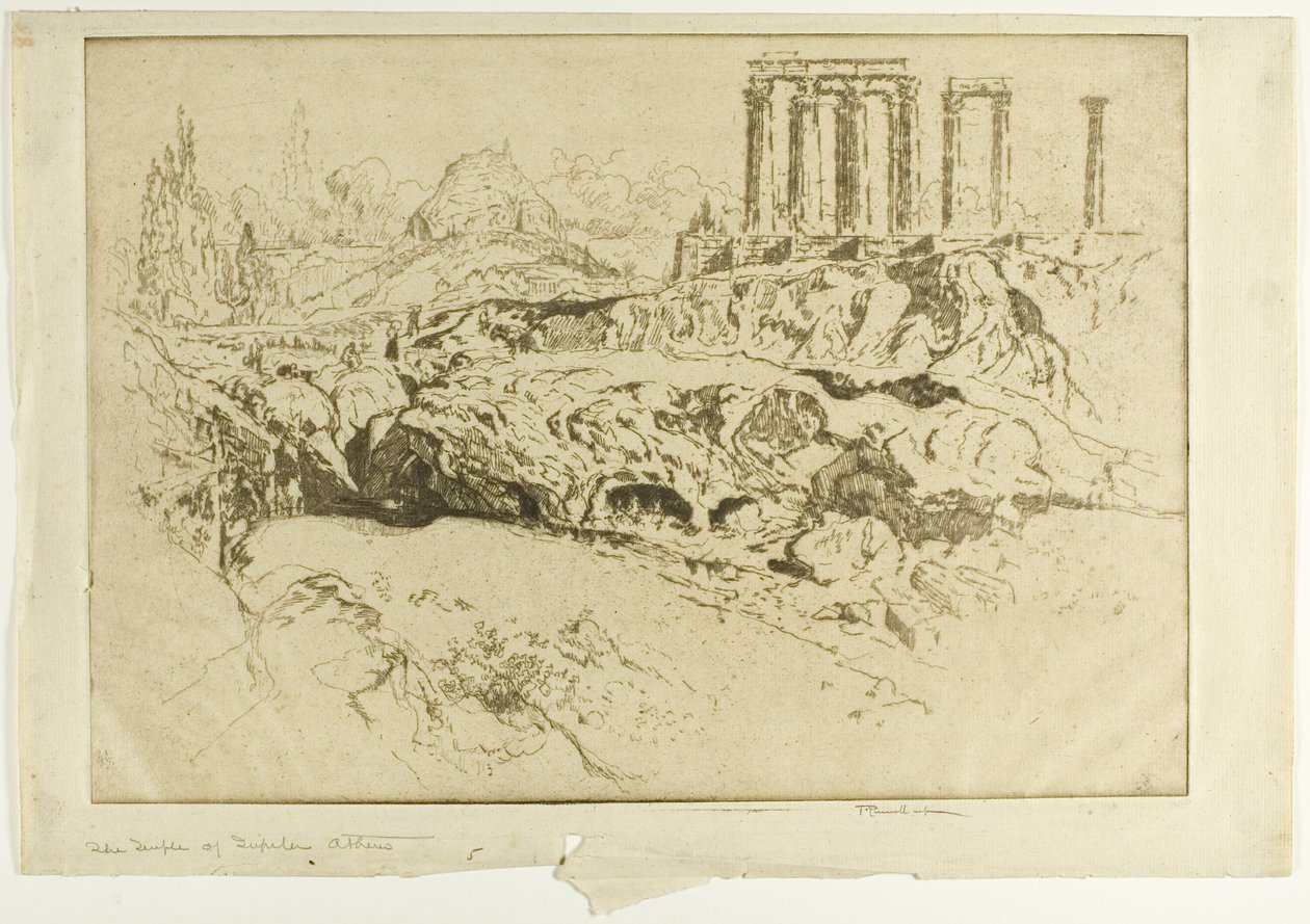 Templo de Júpiter, Atenas de Joseph Pennell