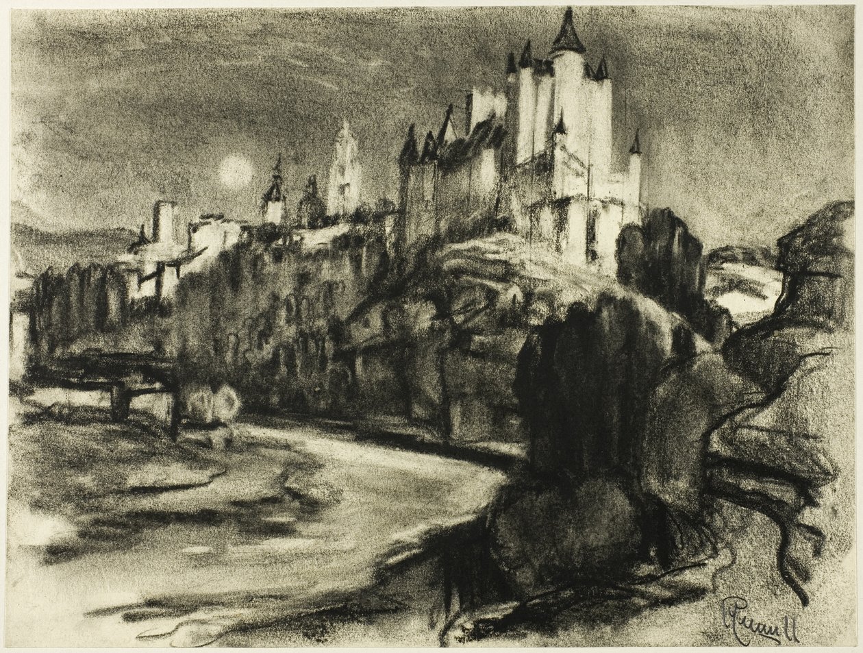 O Alcazar, Segóvia de Joseph Pennell