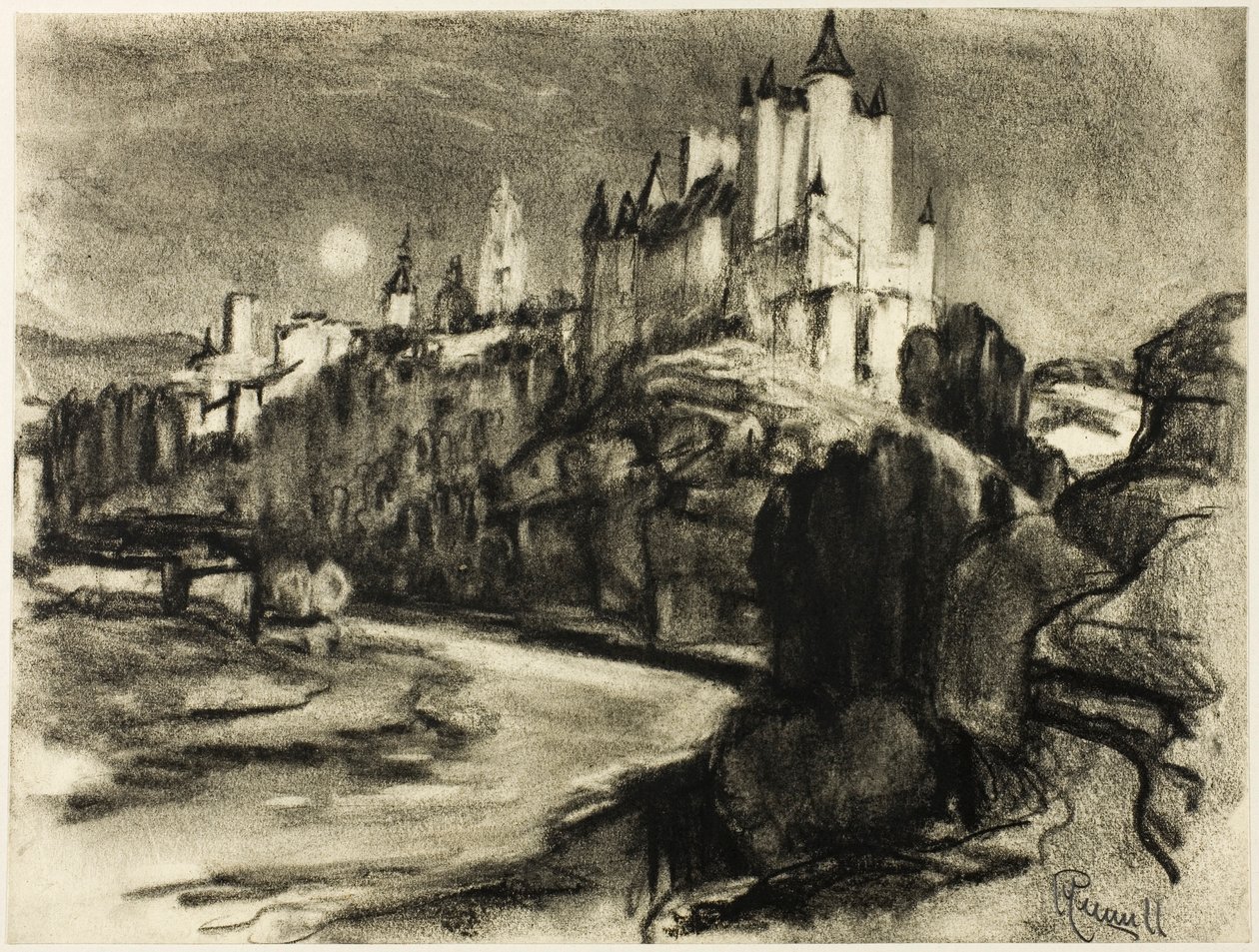 O Alcazar, Segóvia de Joseph Pennell