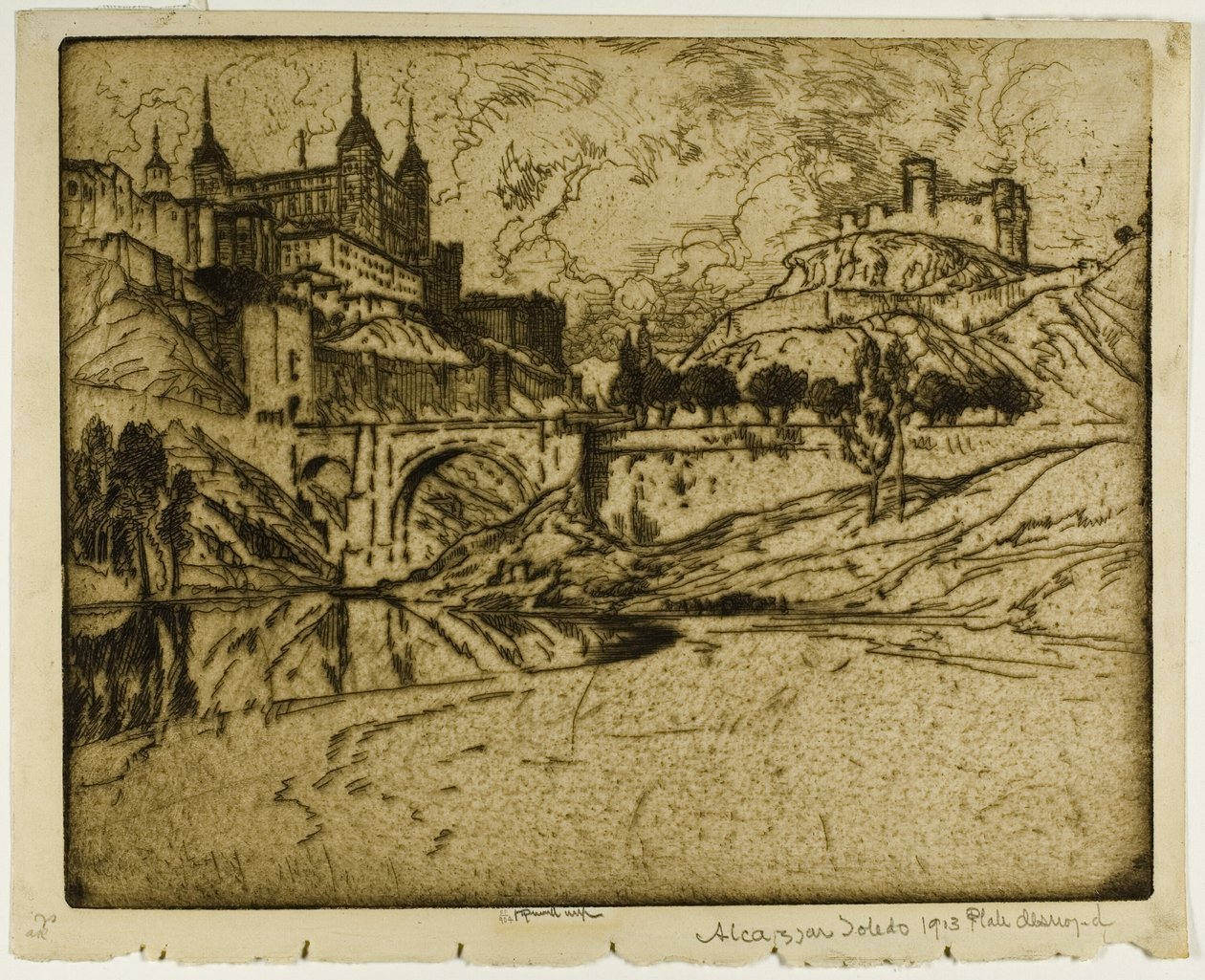 O Alcazar, Toledo de Joseph Pennell