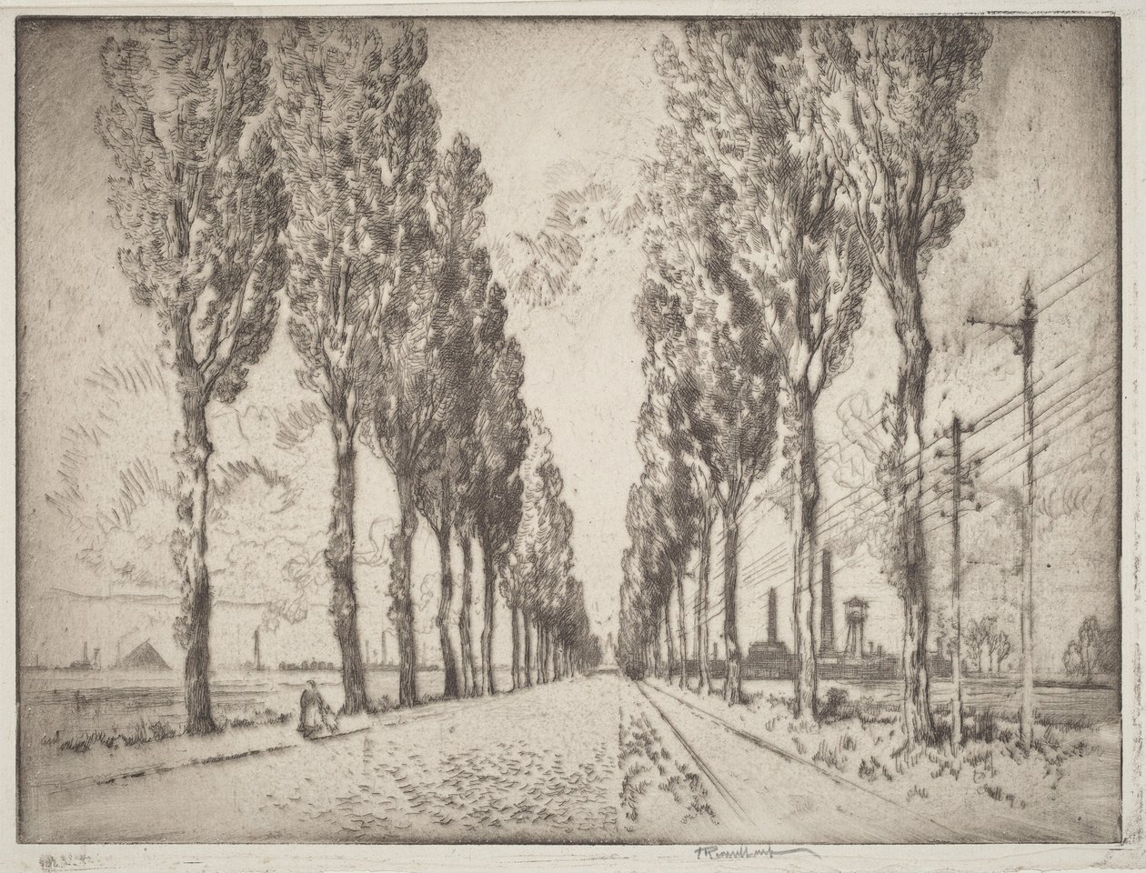 A avenida, Valenciennes de Joseph Pennell