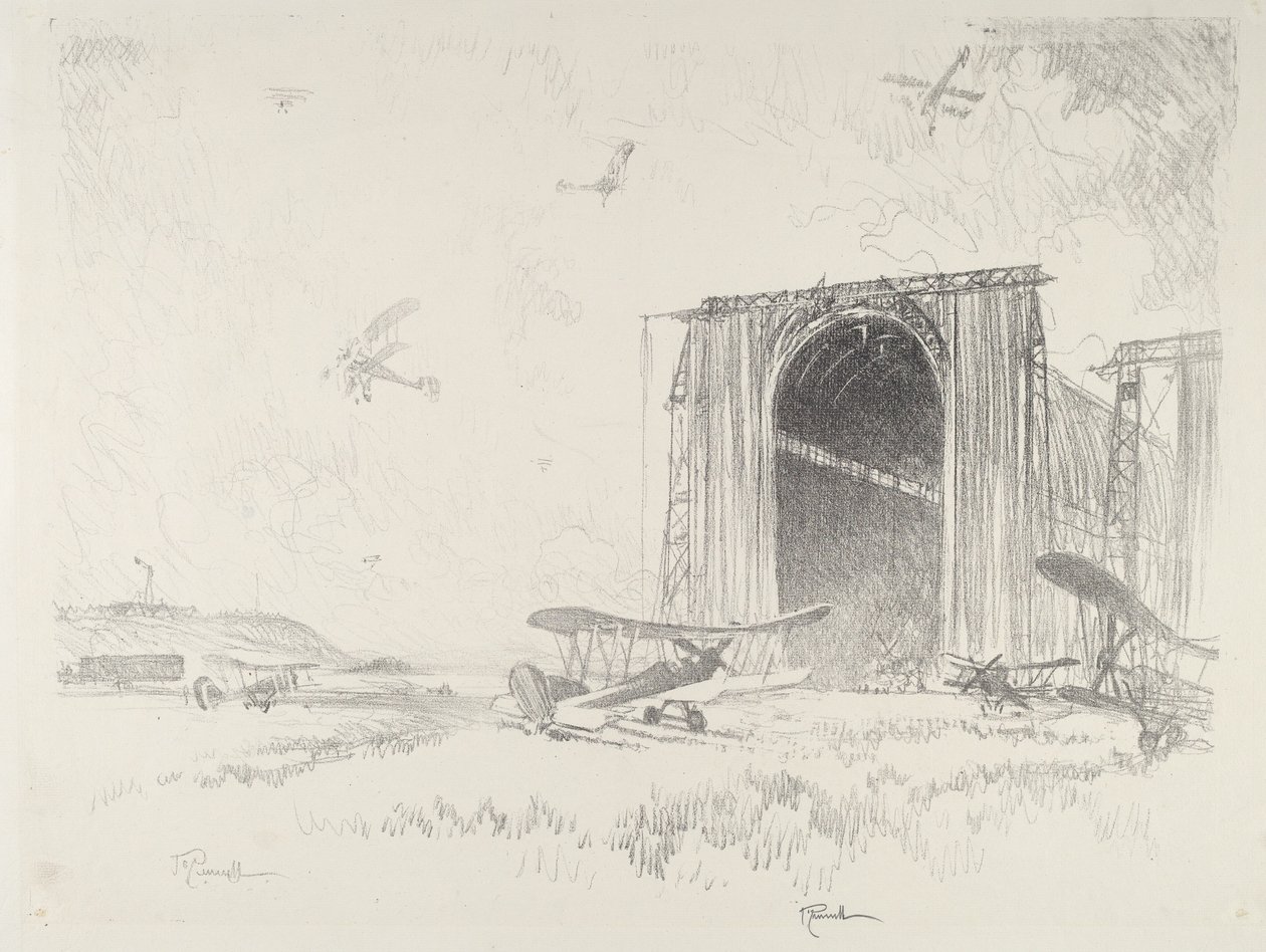 O hangar dos balões de Joseph Pennell
