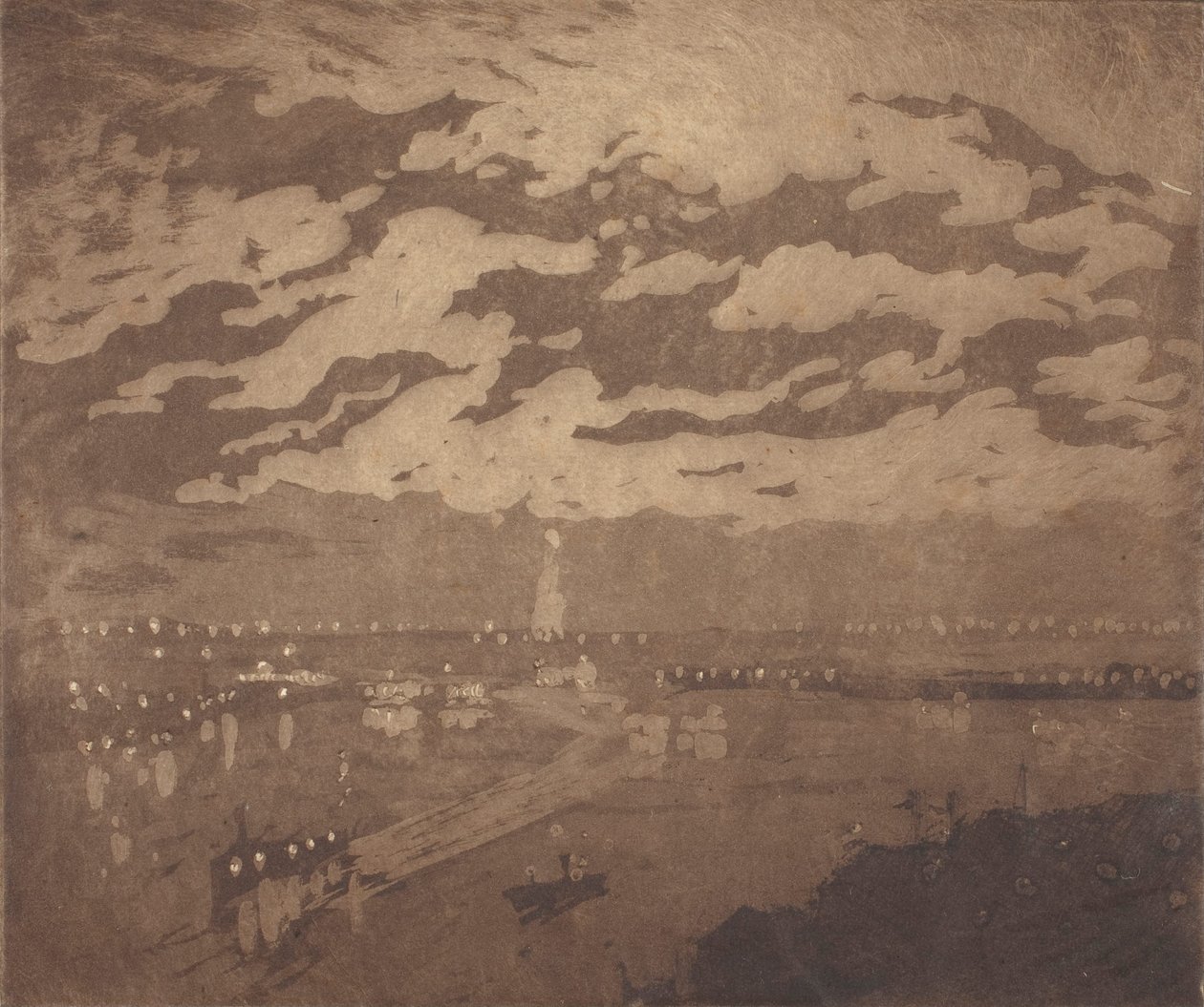 A baía, Nova Iorque de Joseph Pennell