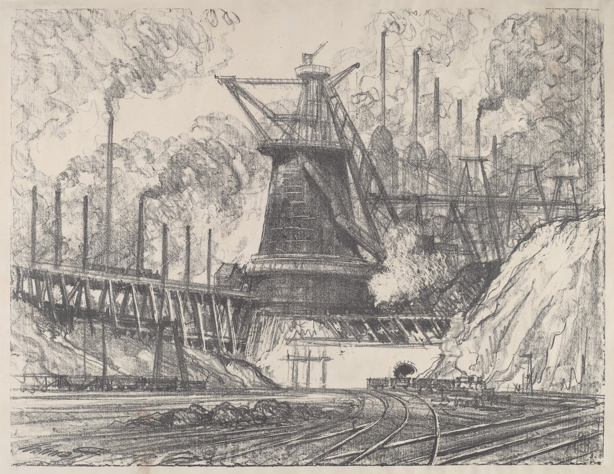 The Big Mill, Gary, Indiana, 1915. de Joseph Pennell
