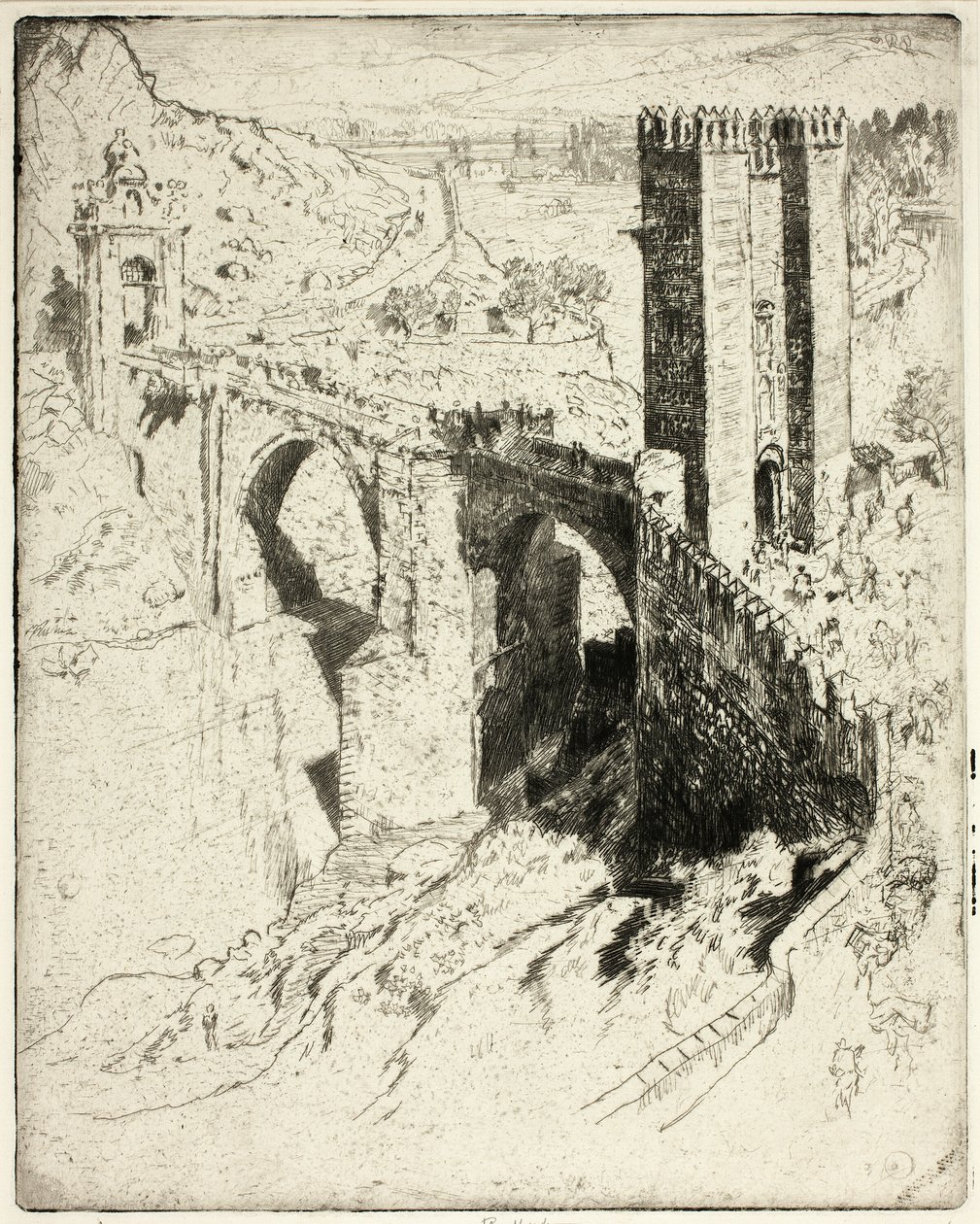 A Ponte de Alcântara, Toledo de Joseph Pennell