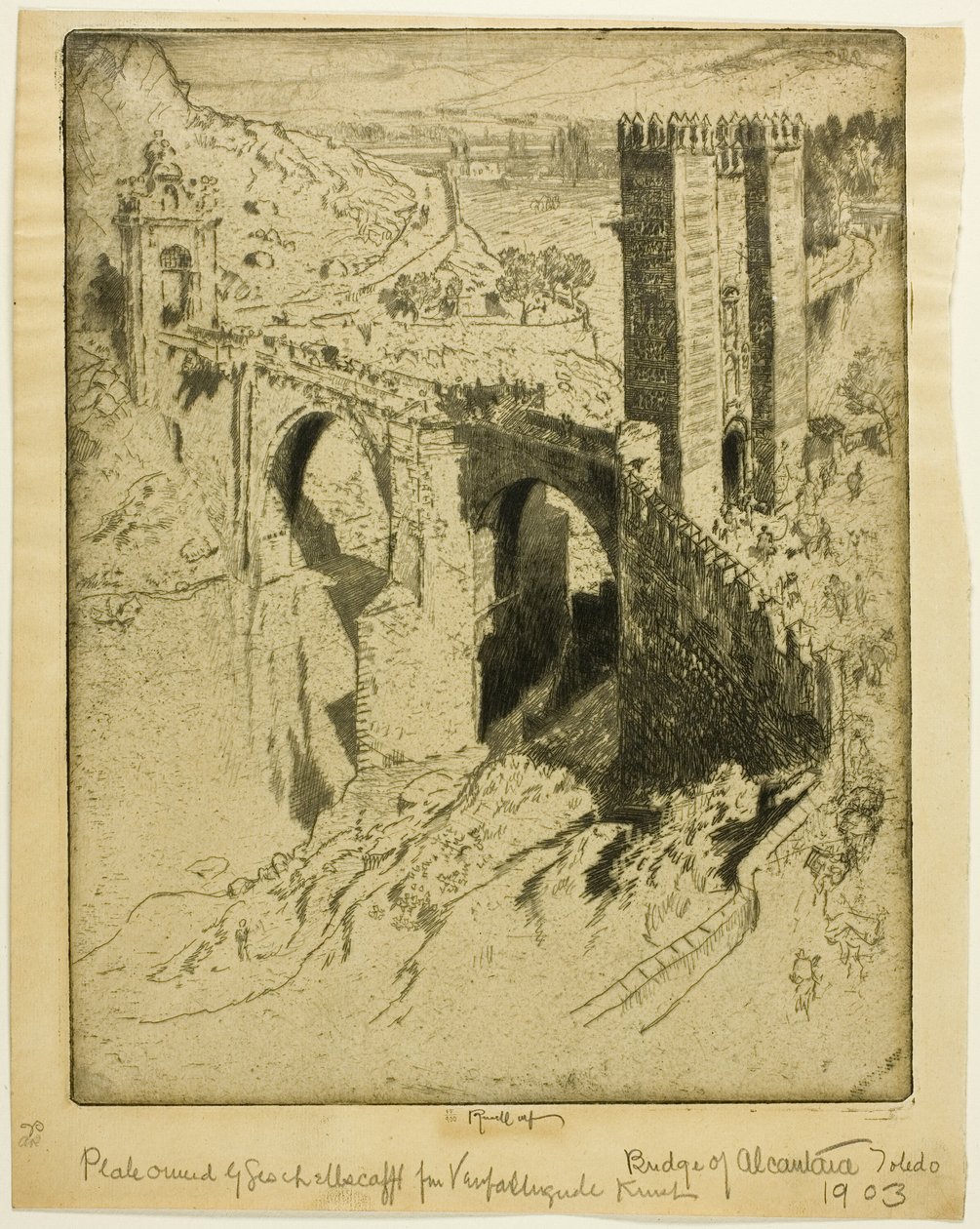 A Ponte de Alcântara, Toledo de Joseph Pennell