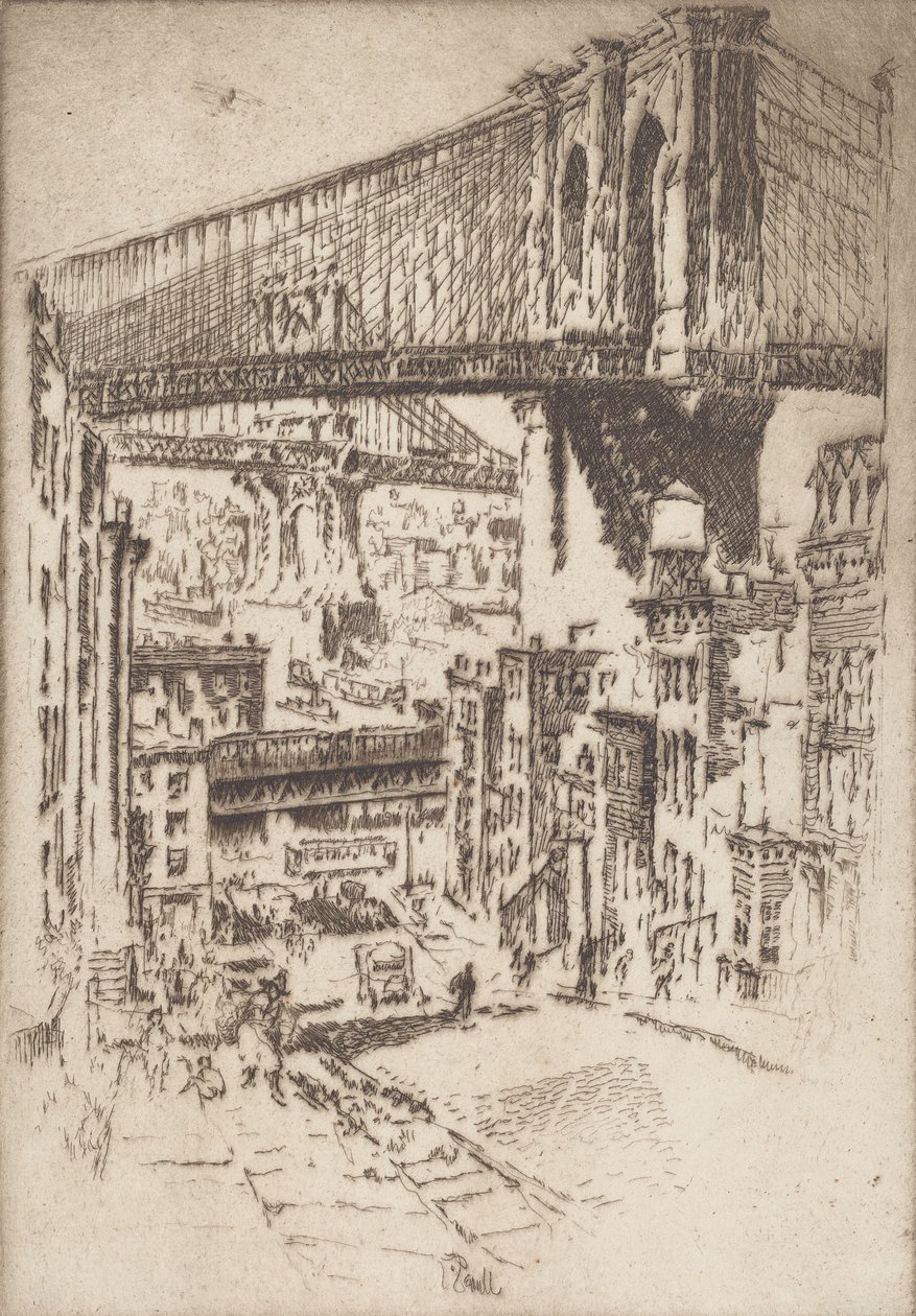 The Bridges, de Brooklyn, 1921. de Joseph Pennell