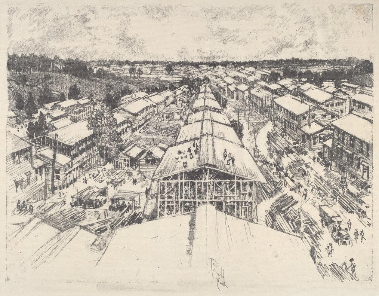 O Campo, a Nova Arquitectura, 1917. de Joseph Pennell