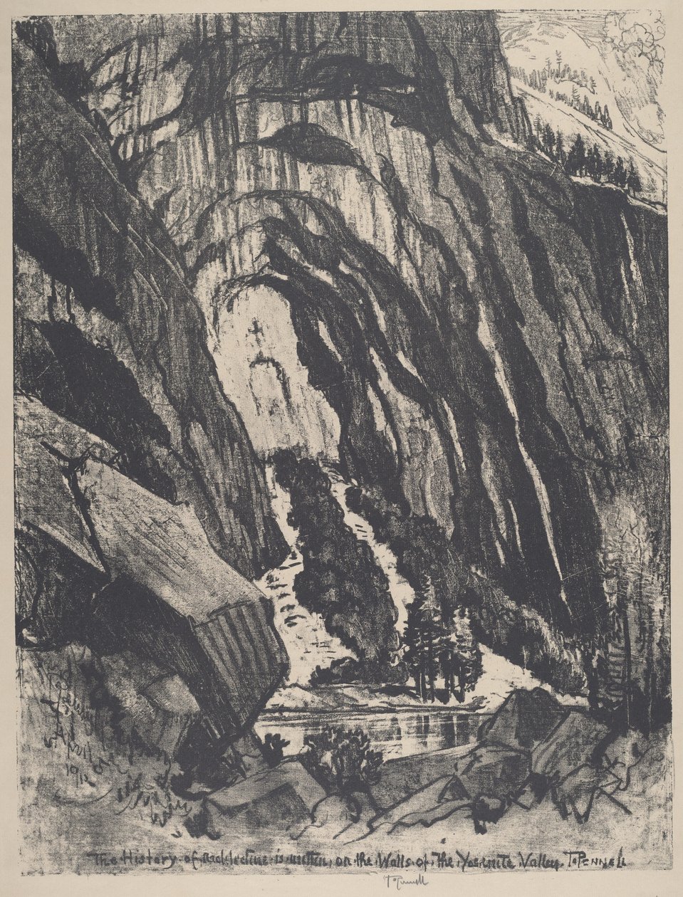 A Porta da Catedral, 1912. de Joseph Pennell