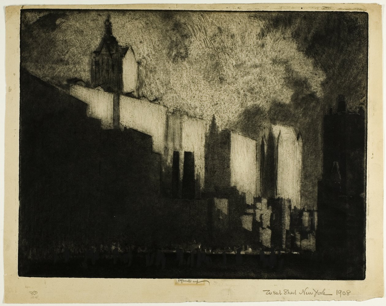 As falésias de West Street de Joseph Pennell