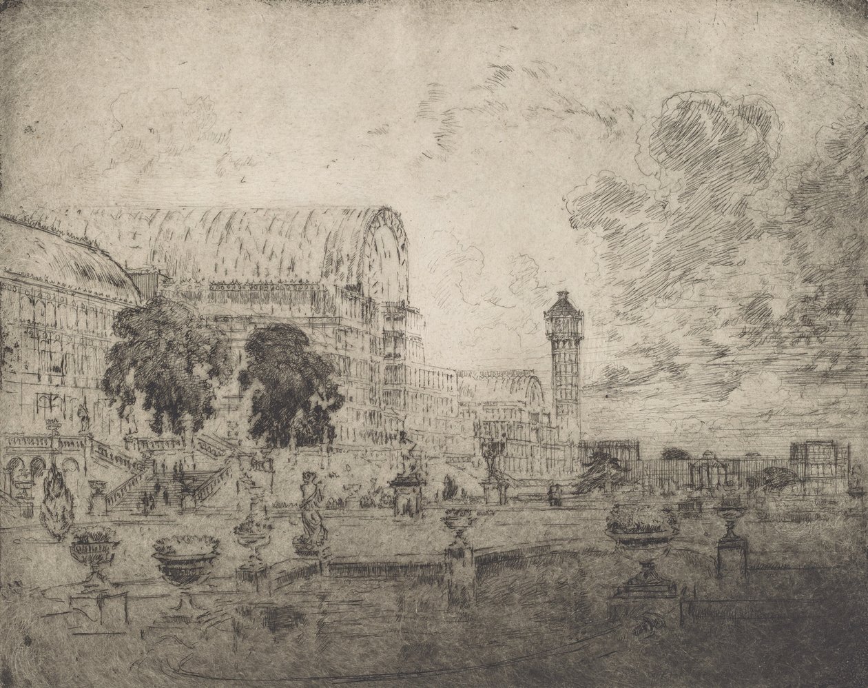 O Palácio de Cristal, 1905. de Joseph Pennell