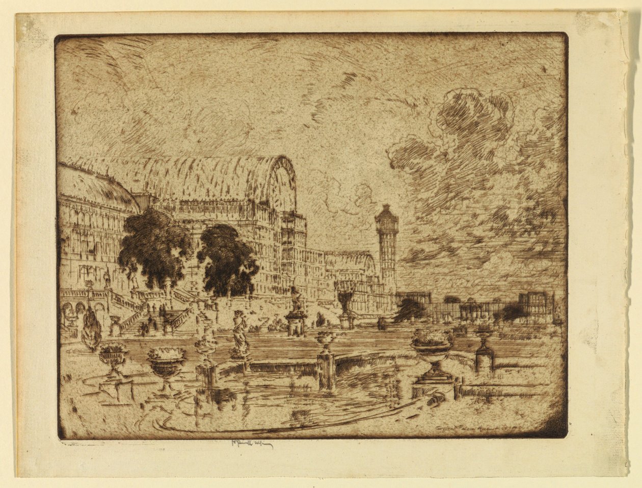 Palácio de Cristal, Londres de Joseph Pennell