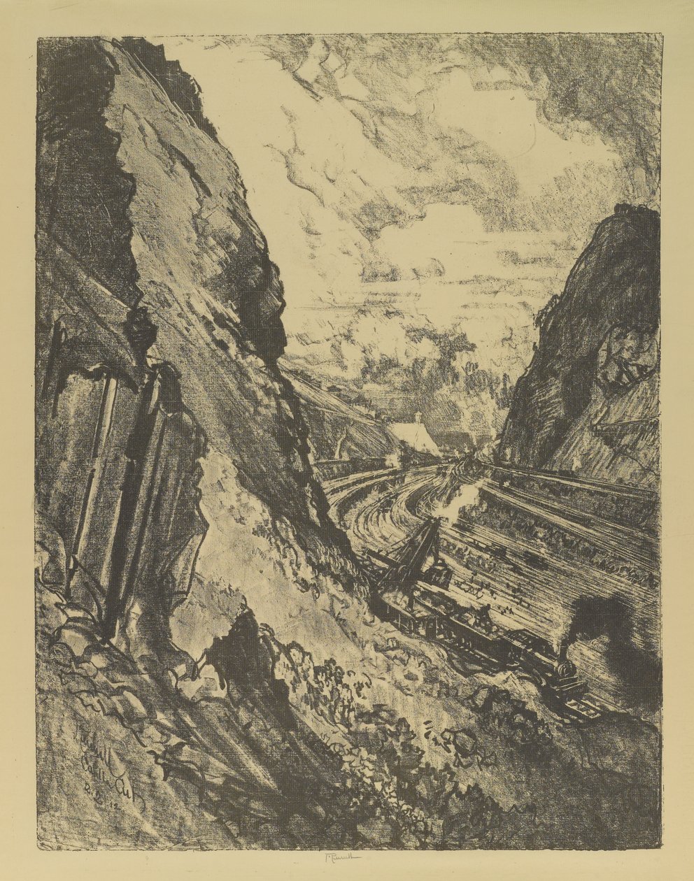 O corte em direção a Culebra de Joseph Pennell