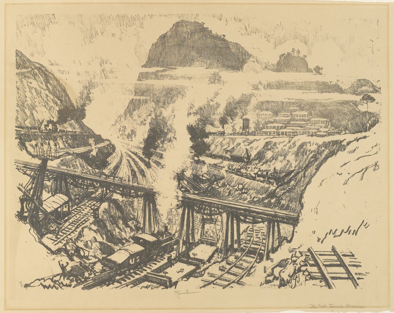 The Cut at Paraiso de Joseph Pennell