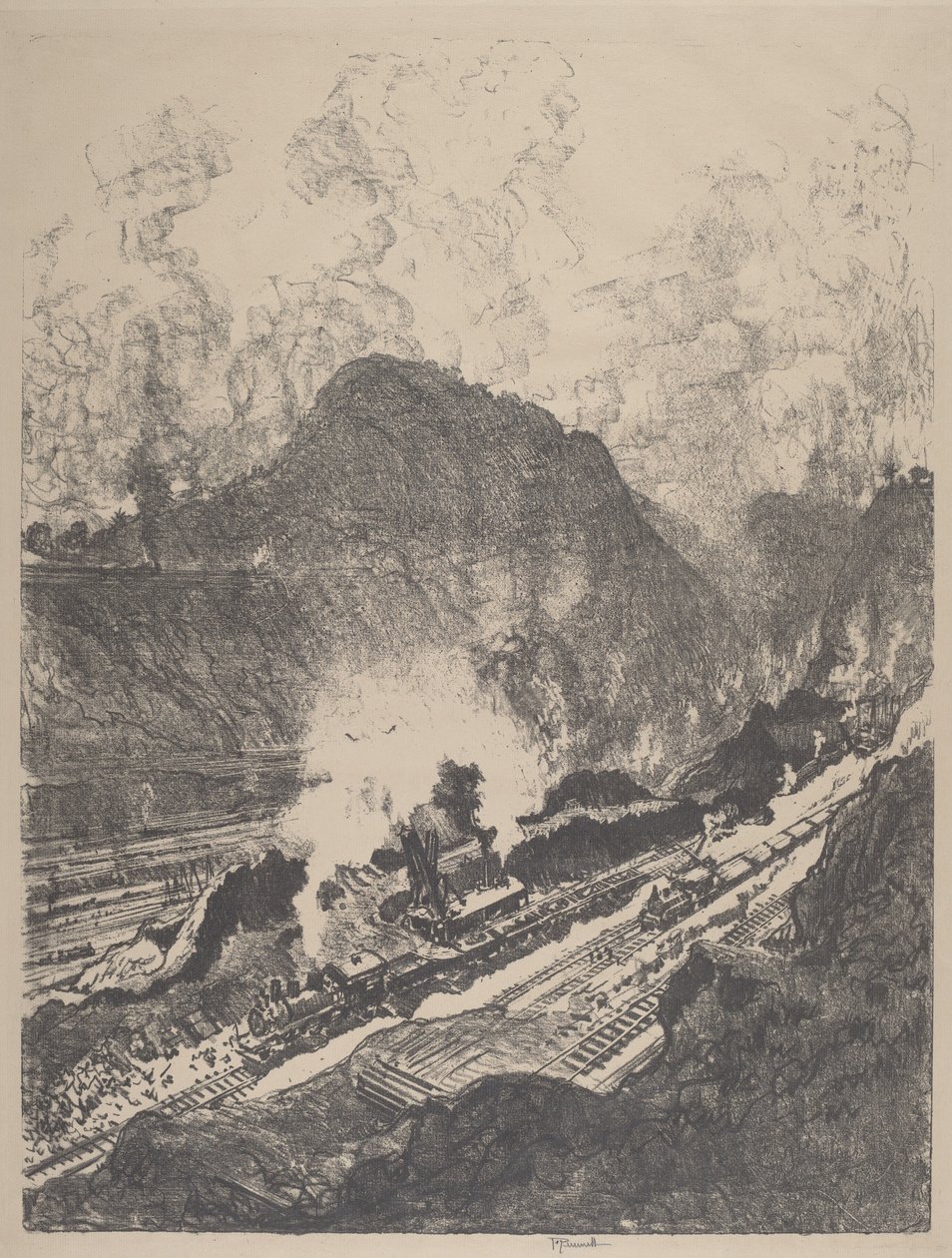O corte de Culebra de Joseph Pennell