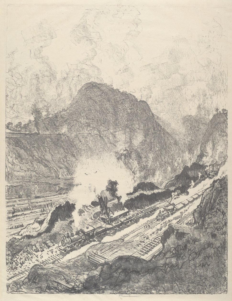 O corte de Culebra de Joseph Pennell