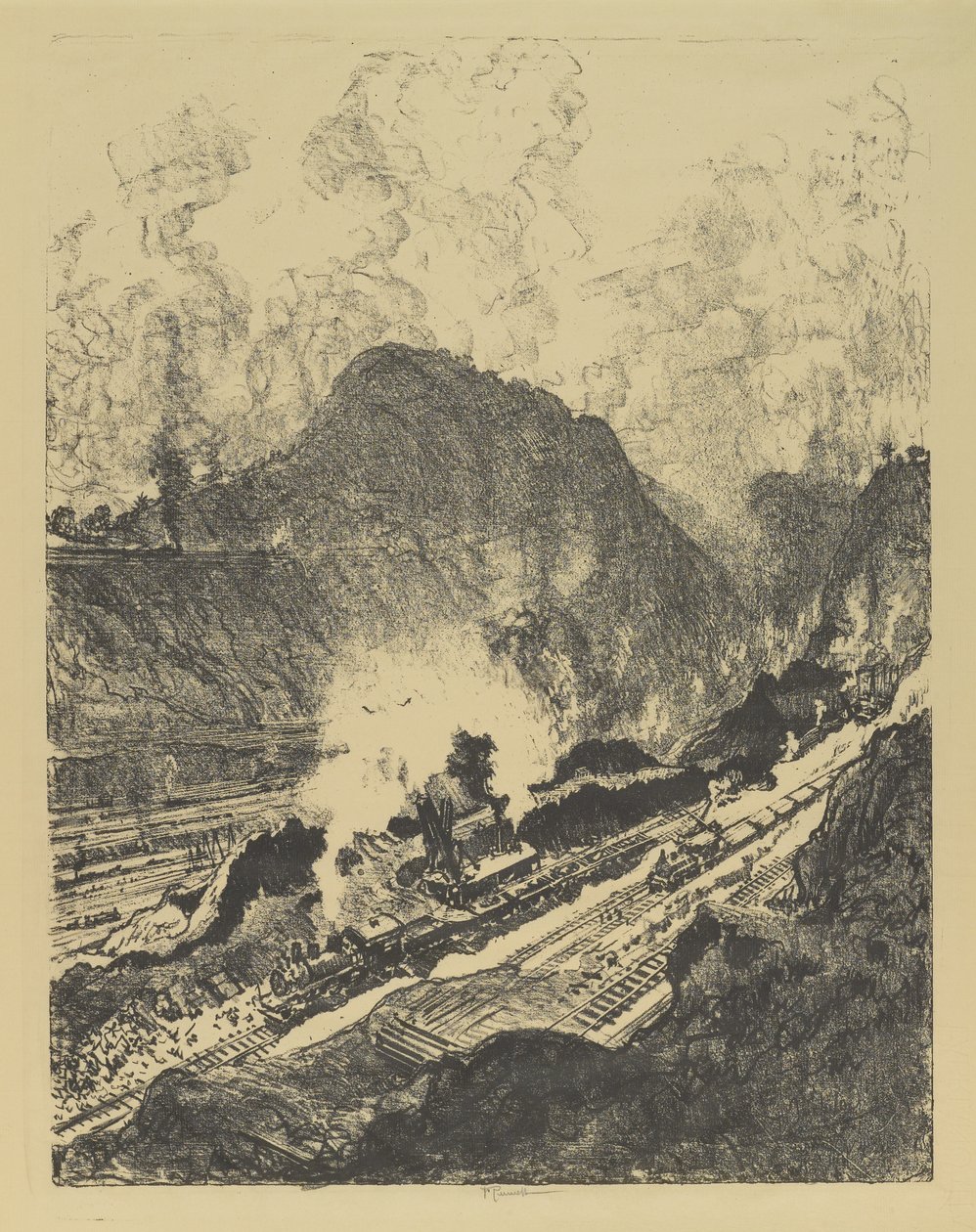 The Cut from Culebra de Joseph Pennell