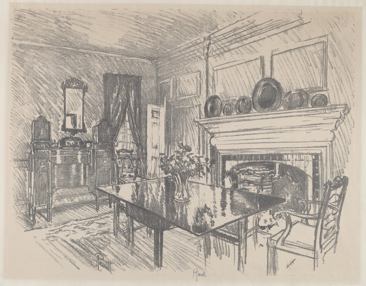 A sala de jantar, Stenton de Joseph Pennell