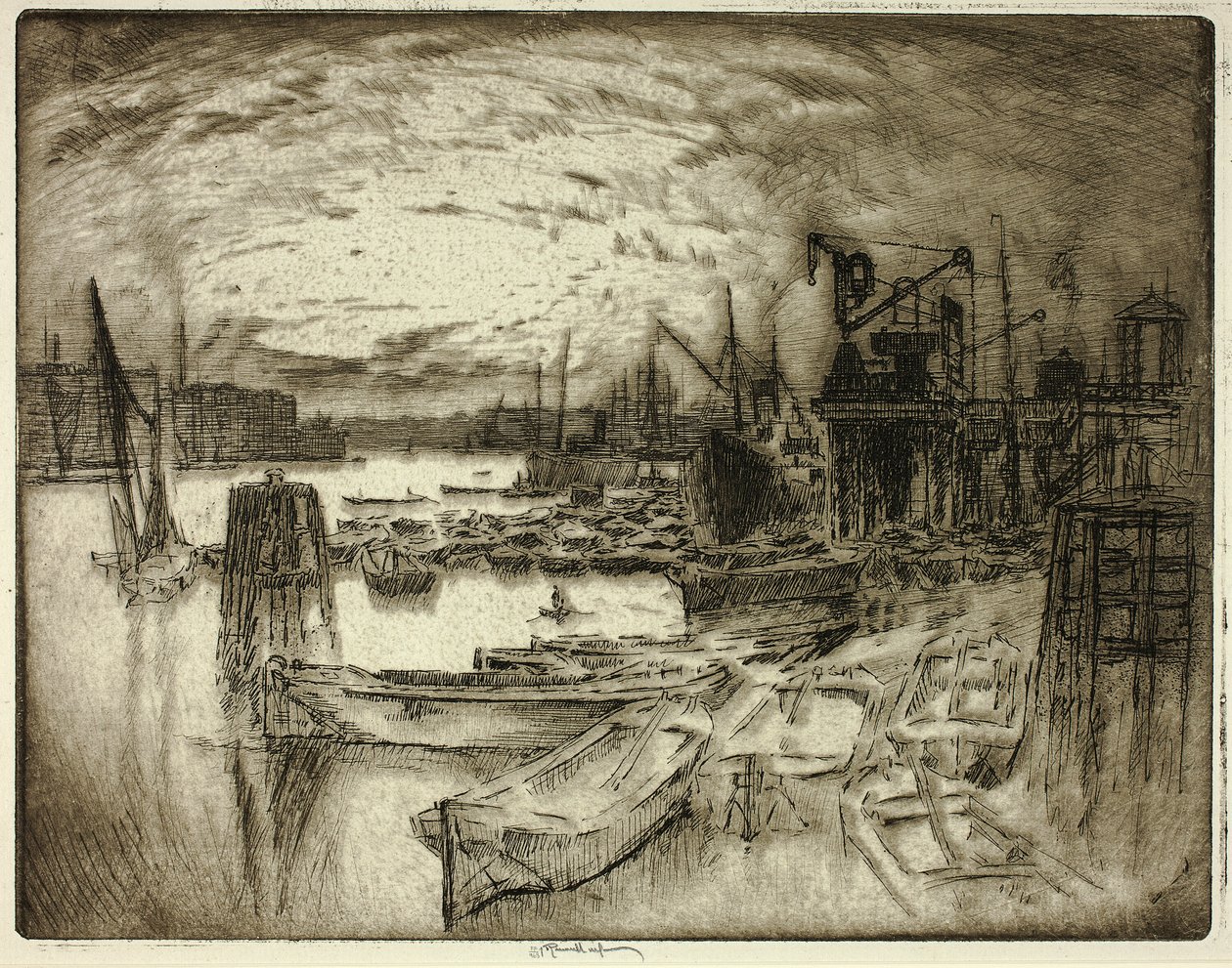 A cabeça da doca de Joseph Pennell