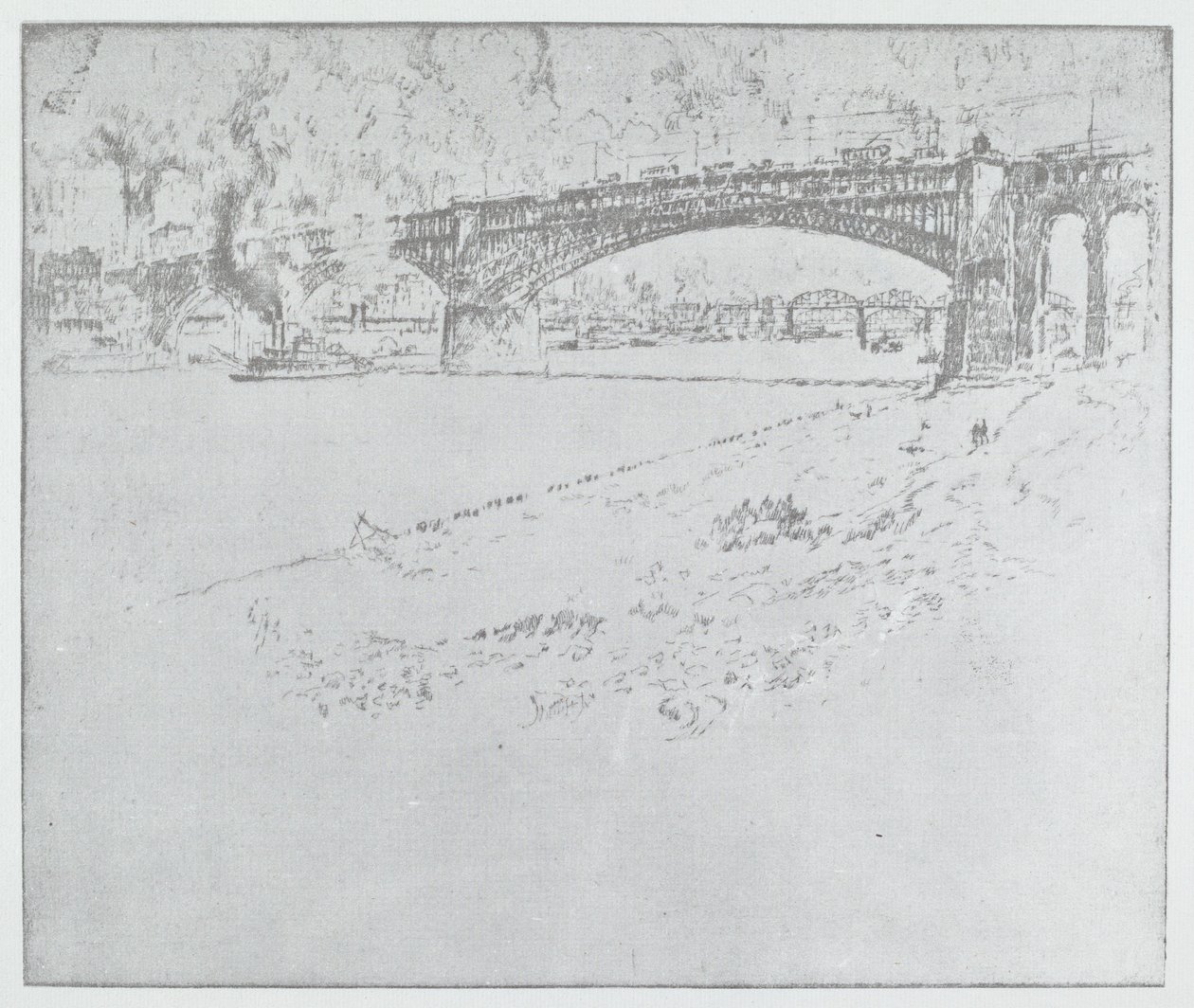 A ponte Eads, St. Louis [topo], 1919 ou depois. de Joseph Pennell