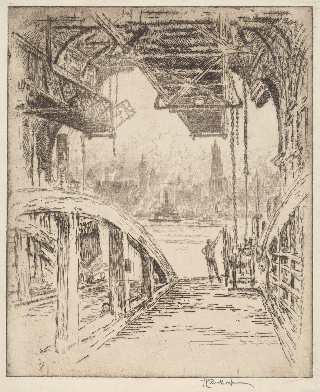 A casa da balsa de Joseph Pennell