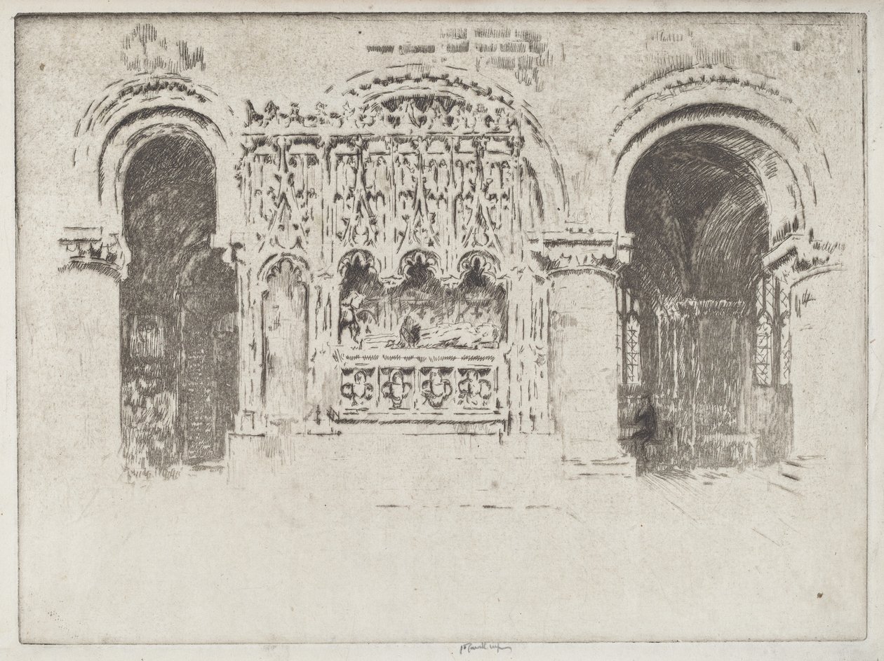 Túmulo do Fundador, Igreja de São Bartolomeu, o Grande de Joseph Pennell