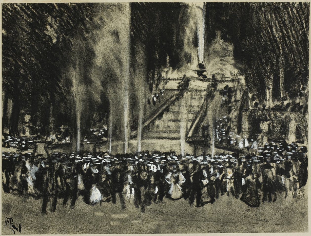 As Fontes Brincando em La Granja de Joseph Pennell