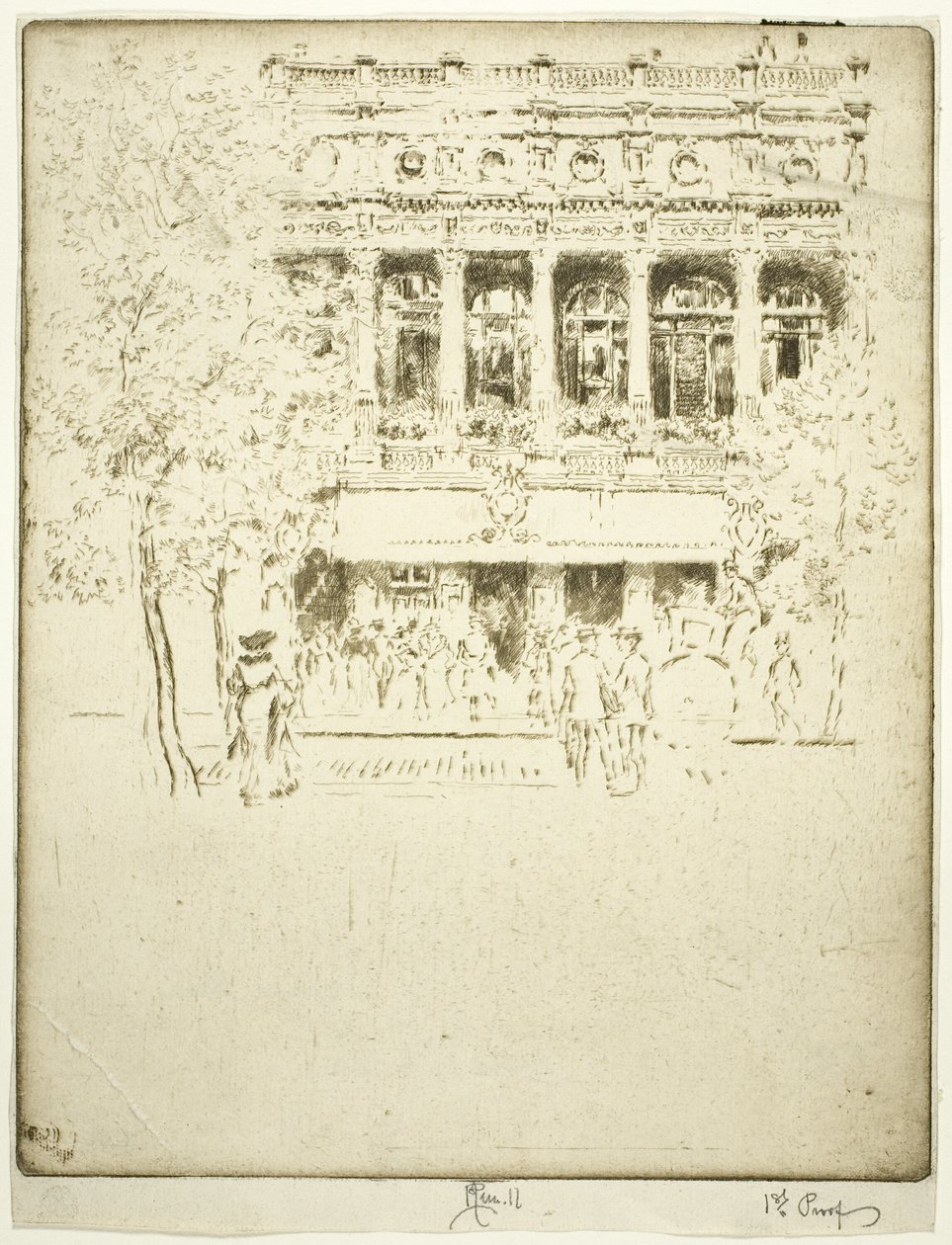 O Teatro Garrick de Joseph Pennell