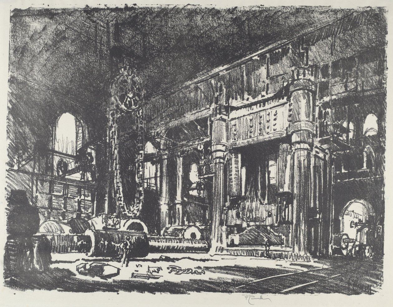 The Gun Forge, 1916. de Joseph Pennell