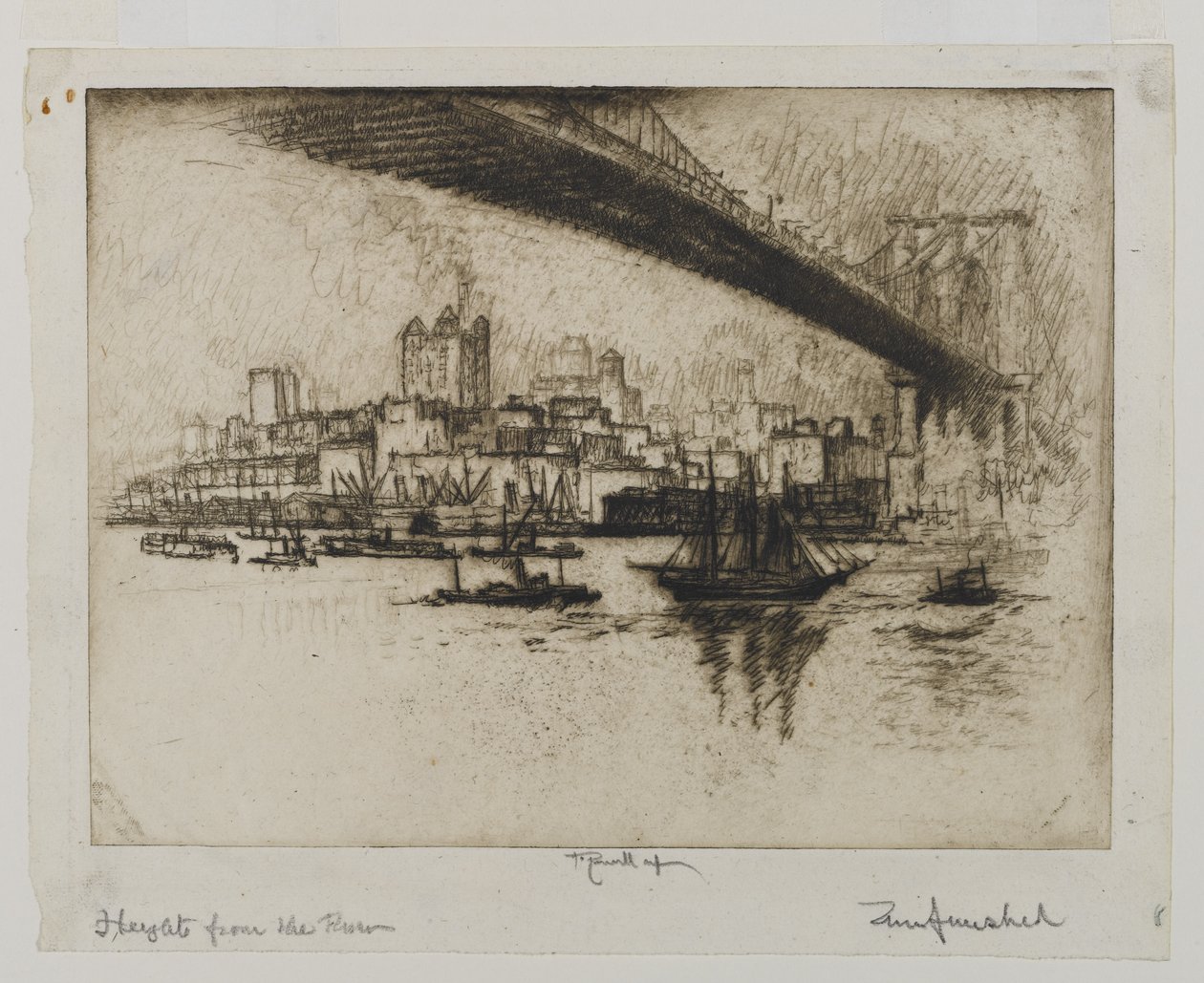 As alturas, Brooklyn, 1924 de Joseph Pennell