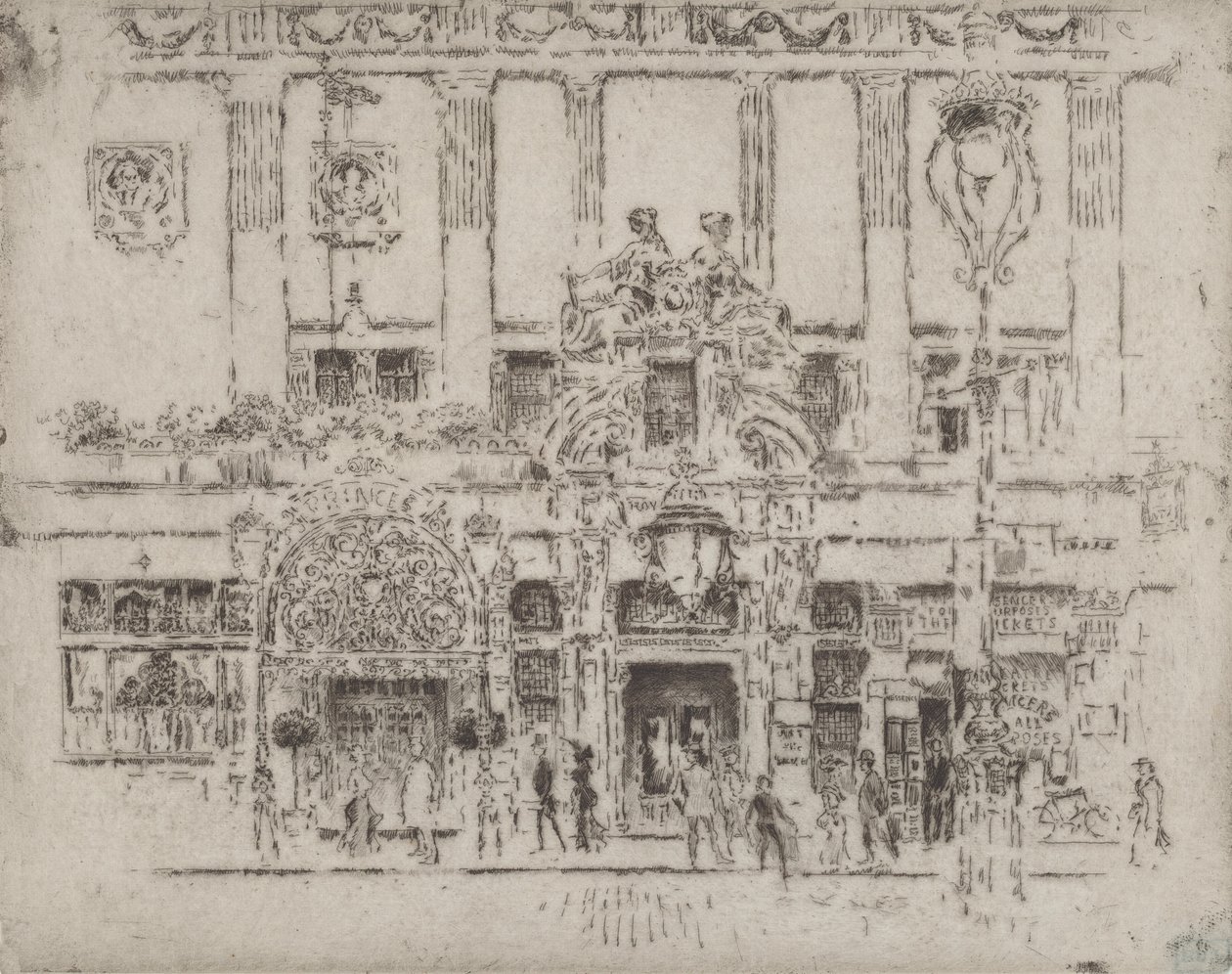 O Instituto, Piccadilly, 1906. de Joseph Pennell