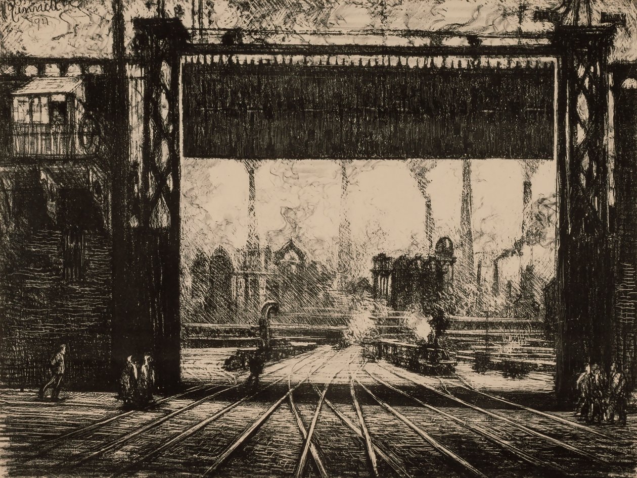 A Porta de Ferro - Charleroi, da série Bélgica de Joseph Pennell