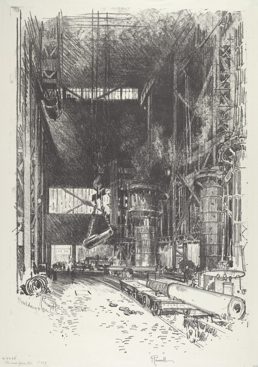 O novo poço de armas, 1916. de Joseph Pennell