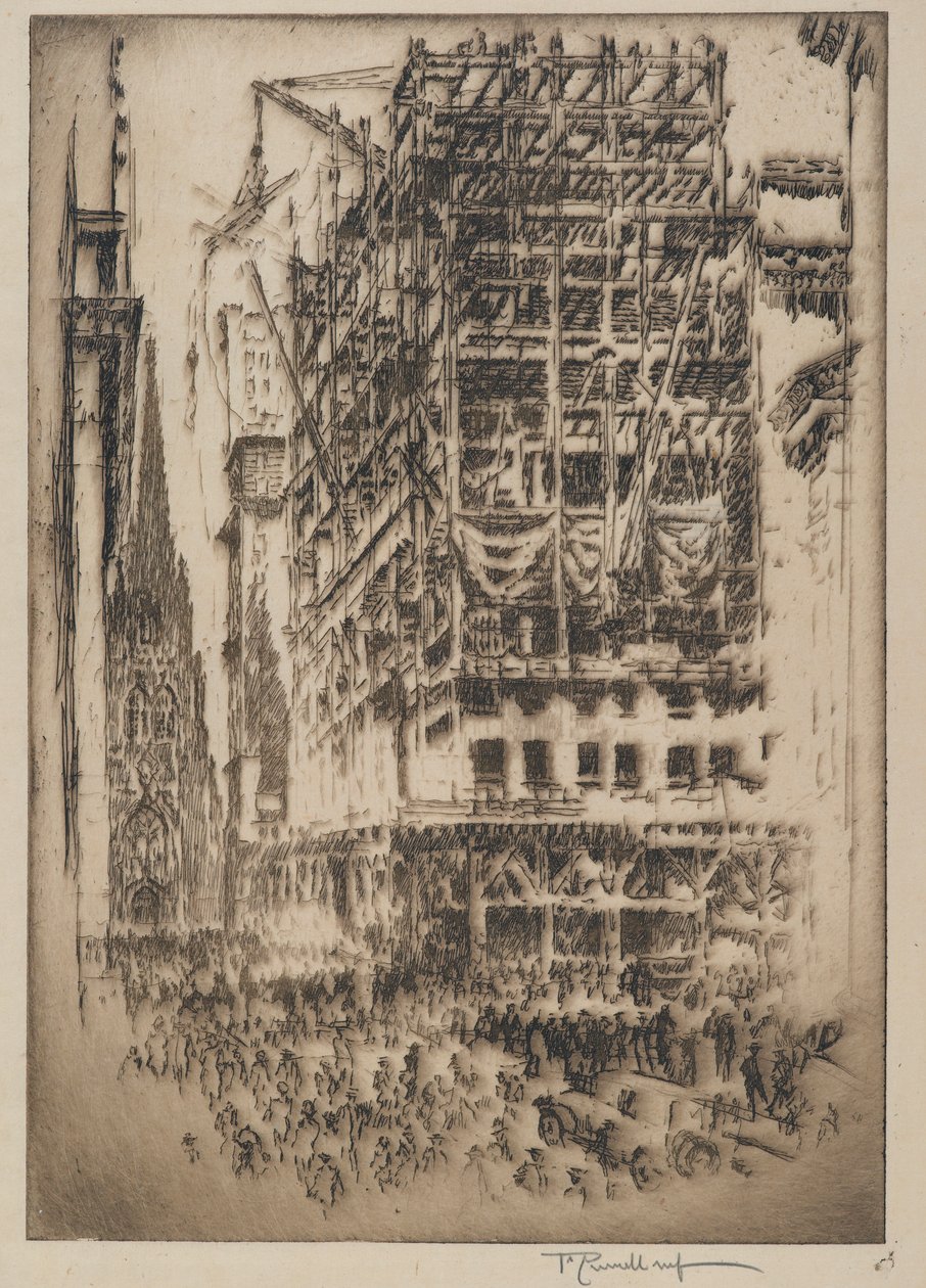 A nova bolsa de valores, 1921 de Joseph Pennell