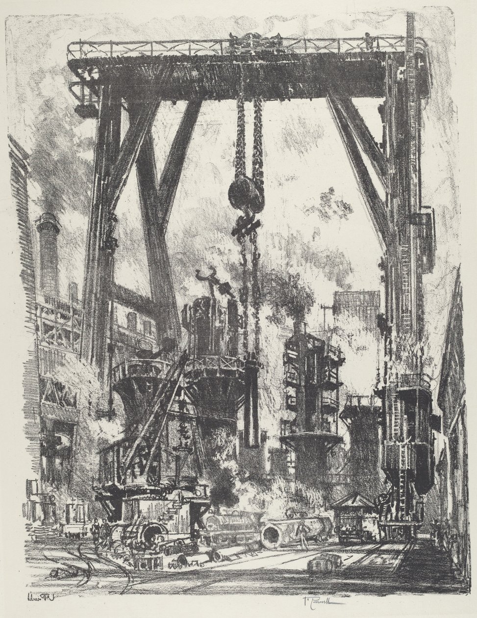 The Old Gun-Pit, 1916. de Joseph Pennell