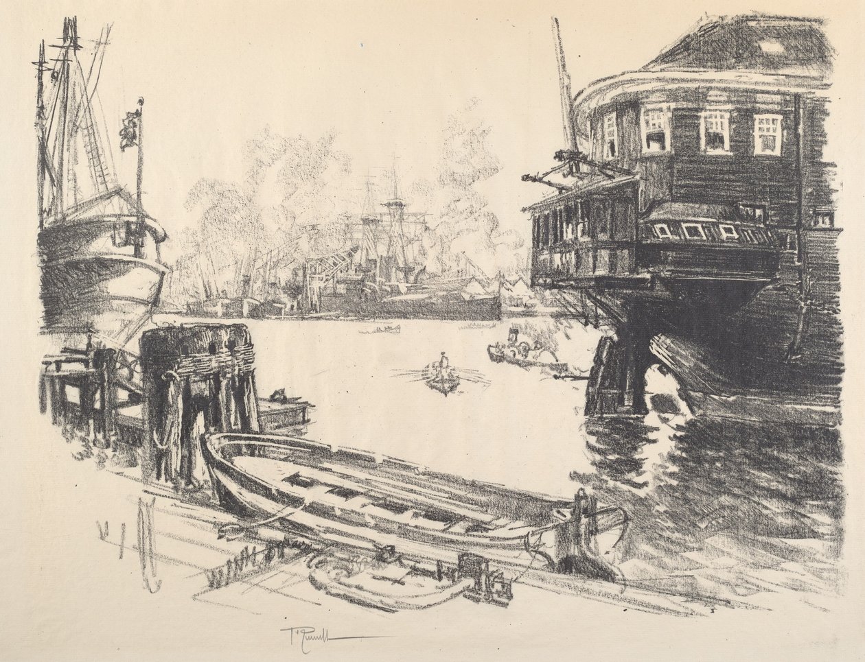 O Velho e o Novo, 1917. de Joseph Pennell