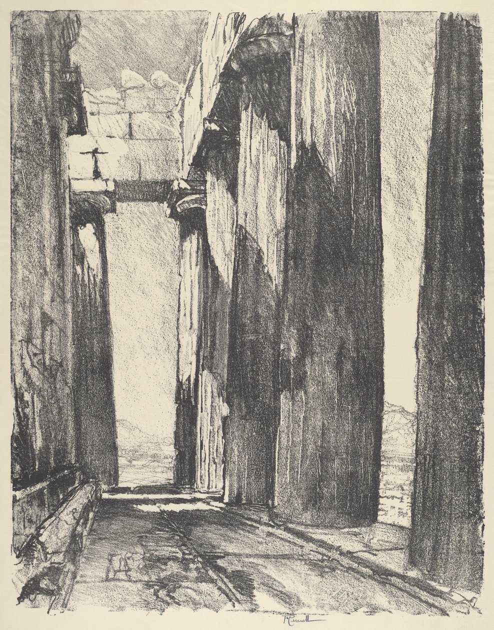 O pórtico do Partenon de Joseph Pennell