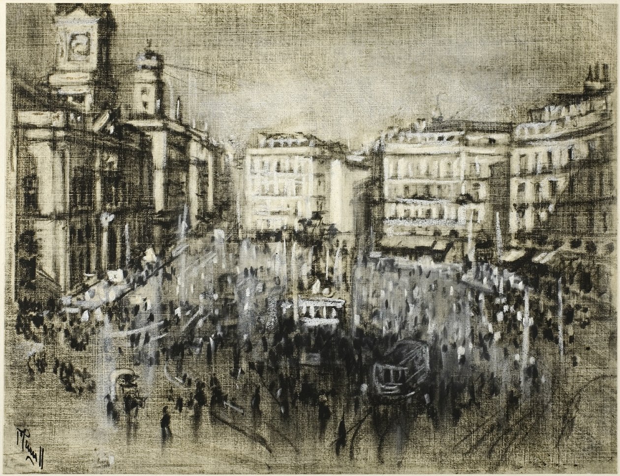 A Puerta del Sol, Madri de Joseph Pennell