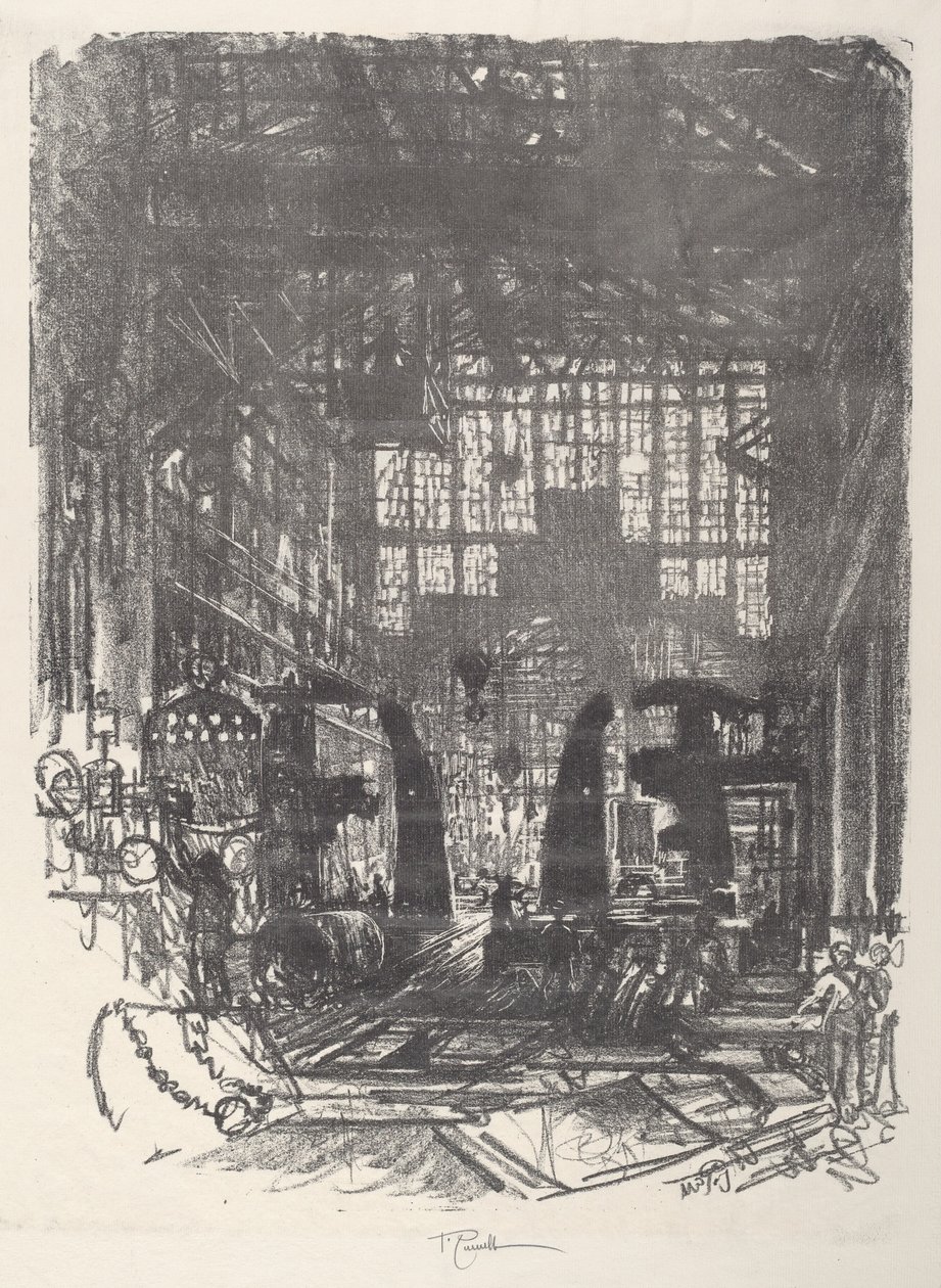 Os Rebitadores, 1917. de Joseph Pennell