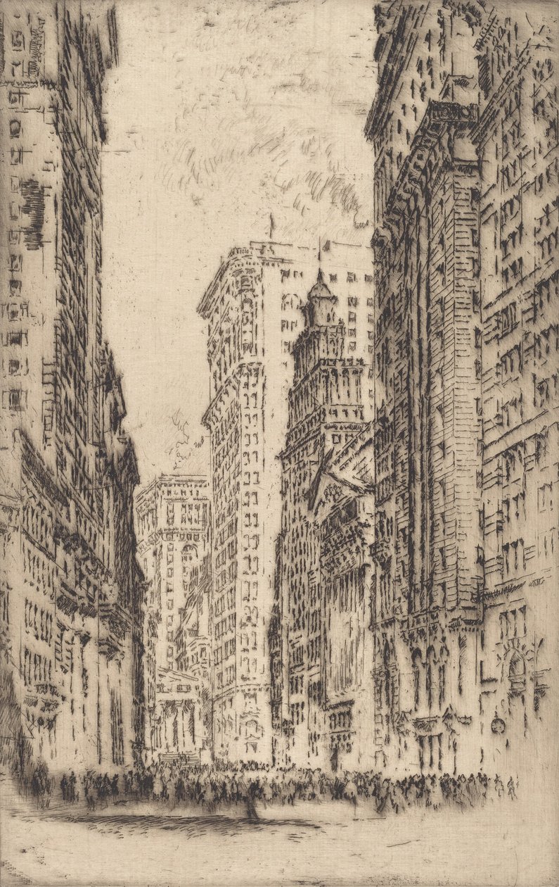 A Bolsa de Valores, 1904. de Joseph Pennell