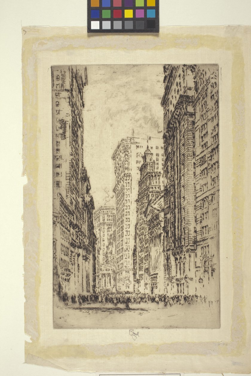 The Stock Exchange, Nova Iorque (gravura) de Joseph Pennell