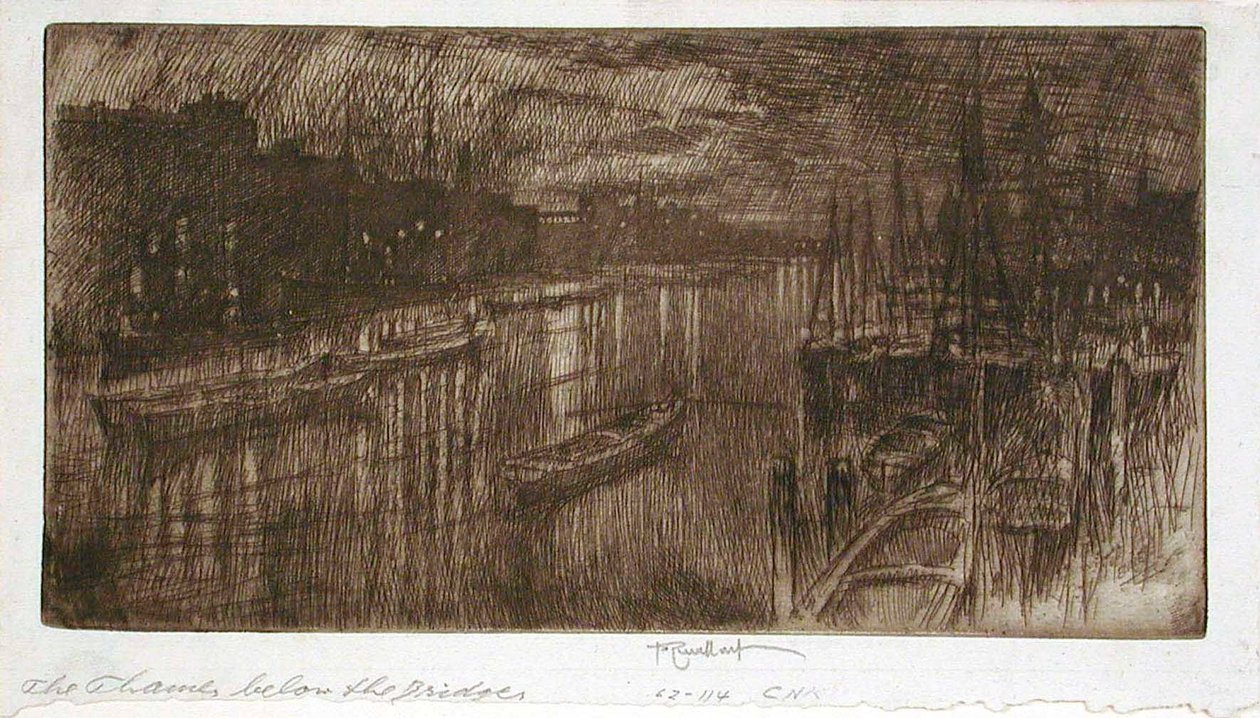 O Tamisa abaixo da ponte de Joseph Pennell