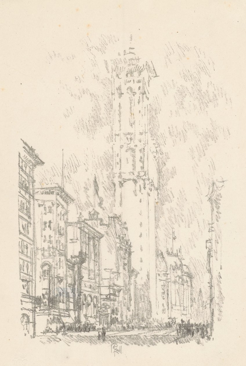The Times Building, 1904. de Joseph Pennell