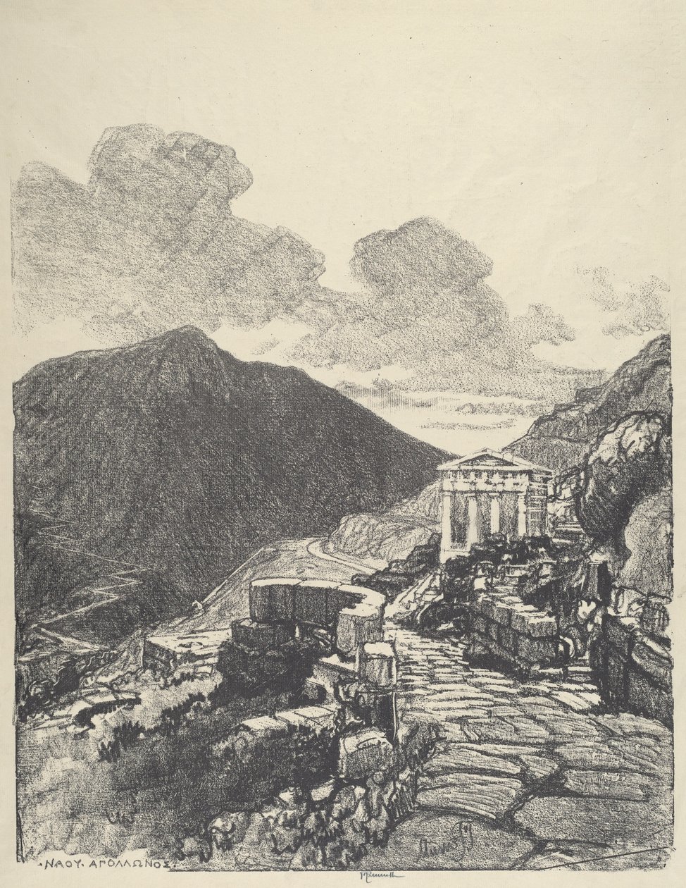O Tesouro de Atenas, Delfos de Joseph Pennell